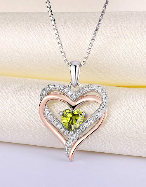 Load image into Gallery viewer, Women'S Heart Necklace Sterling Silver Filigree Love Heart Pendant Cubic Zirconia Jewelry
