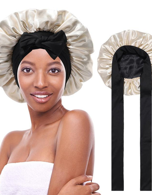 Load image into Gallery viewer, Silk-Like Satin Double-Layer Hair Cap
