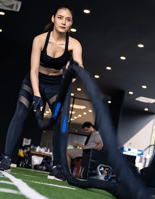 Load image into Gallery viewer, Battle Rope with Wear-Resistant Nylon Protective Sleeve ，Heavy Battle Rope for Strength Training Home Fitness Exercise Rope， Anchor Strap Kit Included
