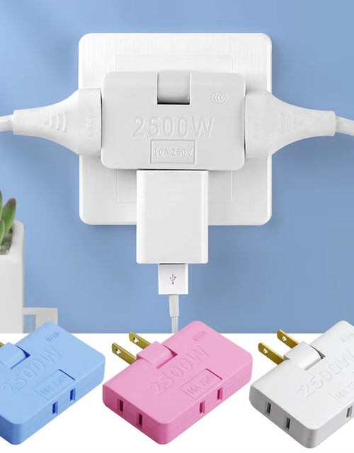 Load image into Gallery viewer, 3 Port 180 Degree Rotatable US Plug Socket Converter US Extension Plug Multi-Plug Portable Electrical Plugs Travel Power Adapter
