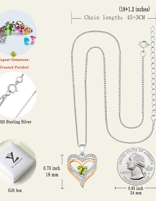 Load image into Gallery viewer, Women'S Heart Necklace Sterling Silver Filigree Love Heart Pendant Cubic Zirconia Jewelry
