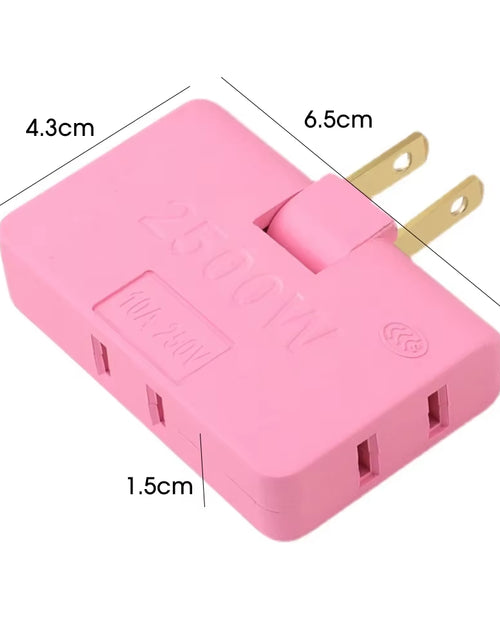 Load image into Gallery viewer, 3-Port Rotatable US Plug Adapter – Compact Power, Anywhere You Go
