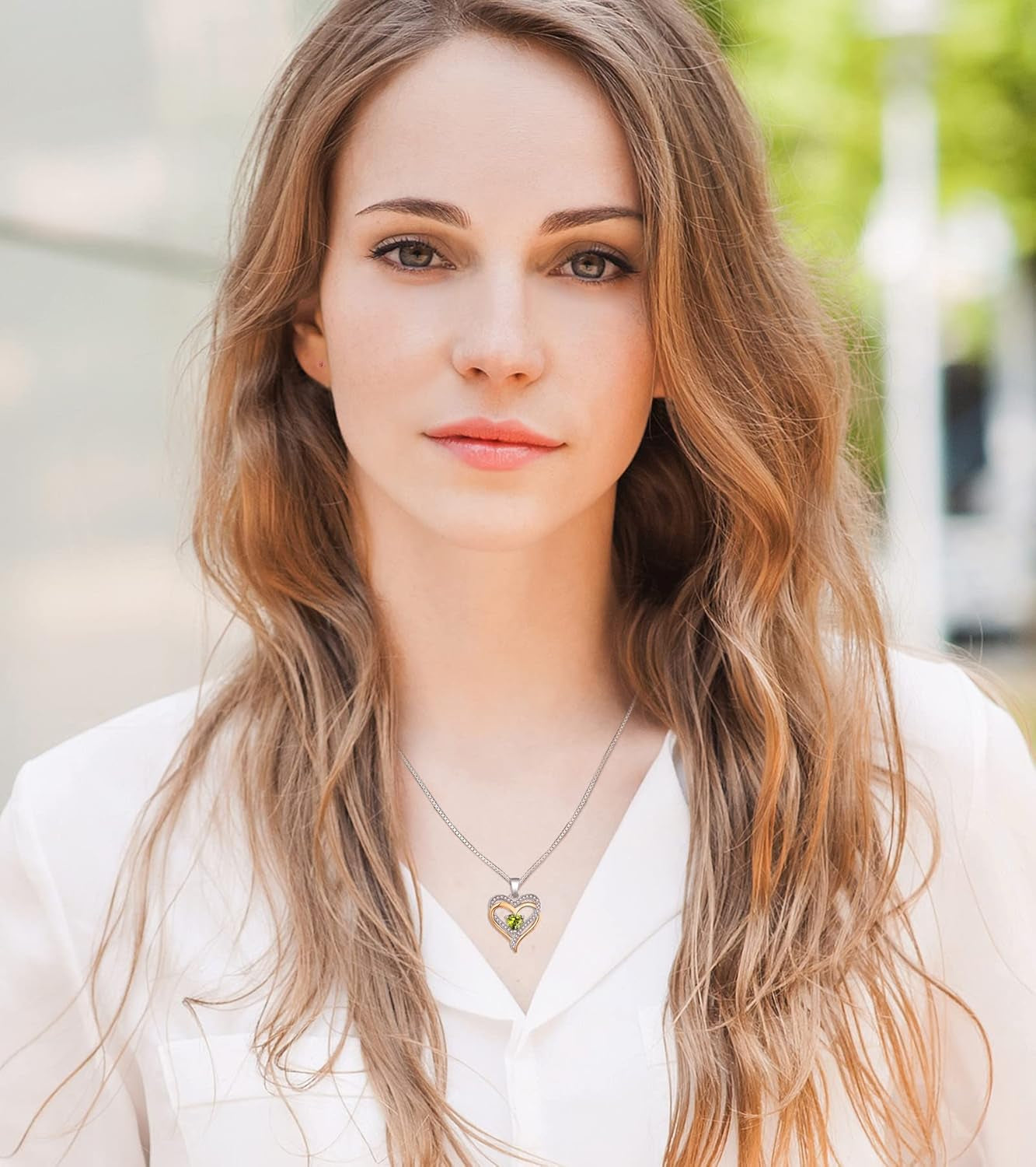 Women'S Heart Necklace Sterling Silver Filigree Love Heart Pendant Cubic Zirconia Jewelry