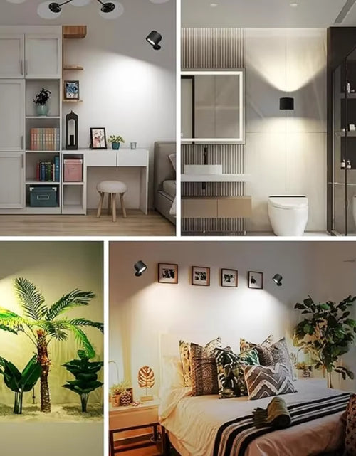 Load image into Gallery viewer, GlowFlex Touch Wall Lamp – Dual Head LED Light with Remote, 360° Rotation &amp; USB Rechargeable Design
