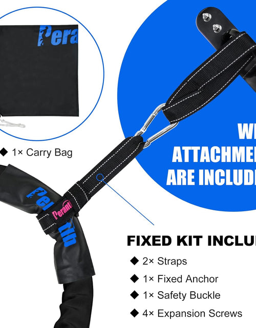 Load image into Gallery viewer, Battle Rope with Wear-Resistant Nylon Protective Sleeve ，Heavy Battle Rope for Strength Training Home Fitness Exercise Rope， Anchor Strap Kit Included
