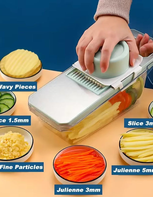 Load image into Gallery viewer, ChopMaster 6-in-1 Manual Vegetable Chopper – Ultimate Kitchen Slicer for Fast, Easy Prep  Description:
